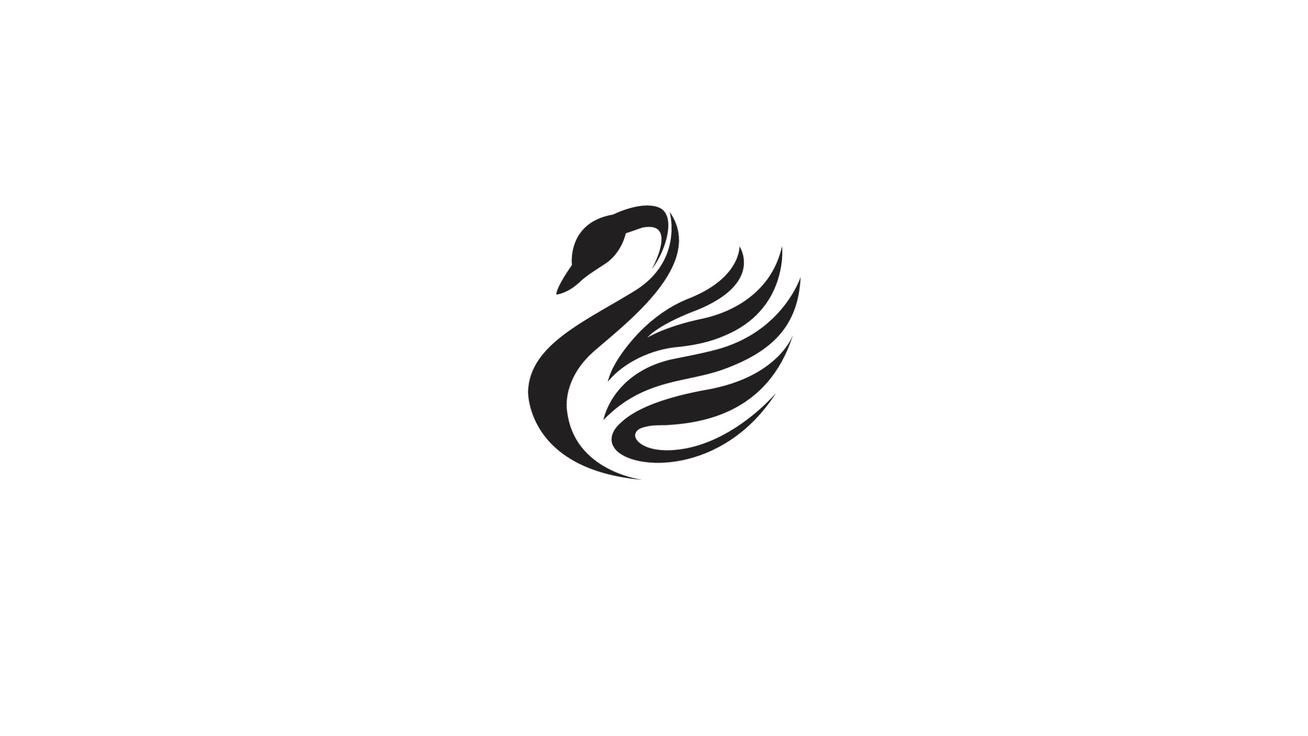 Creative,Black,Abstract,Swan,Logo,Design,Illustration